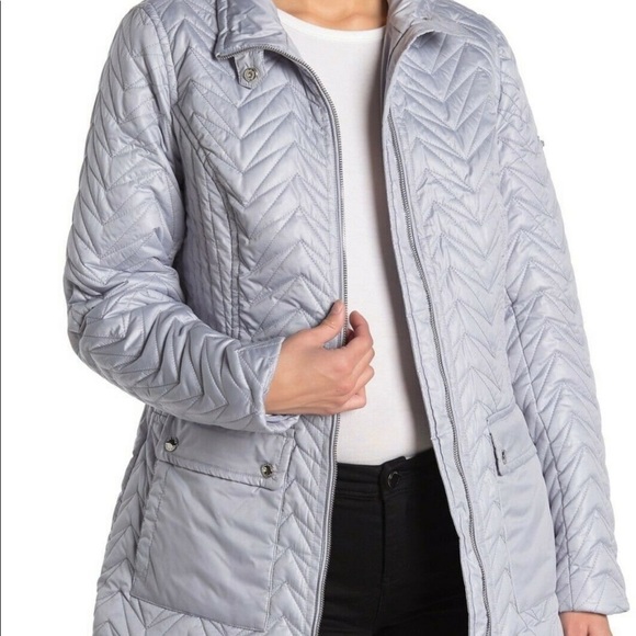 Via Spiga Jackets & Blazers - Via Spiga Quilted Cargo Jacket, Moonstone